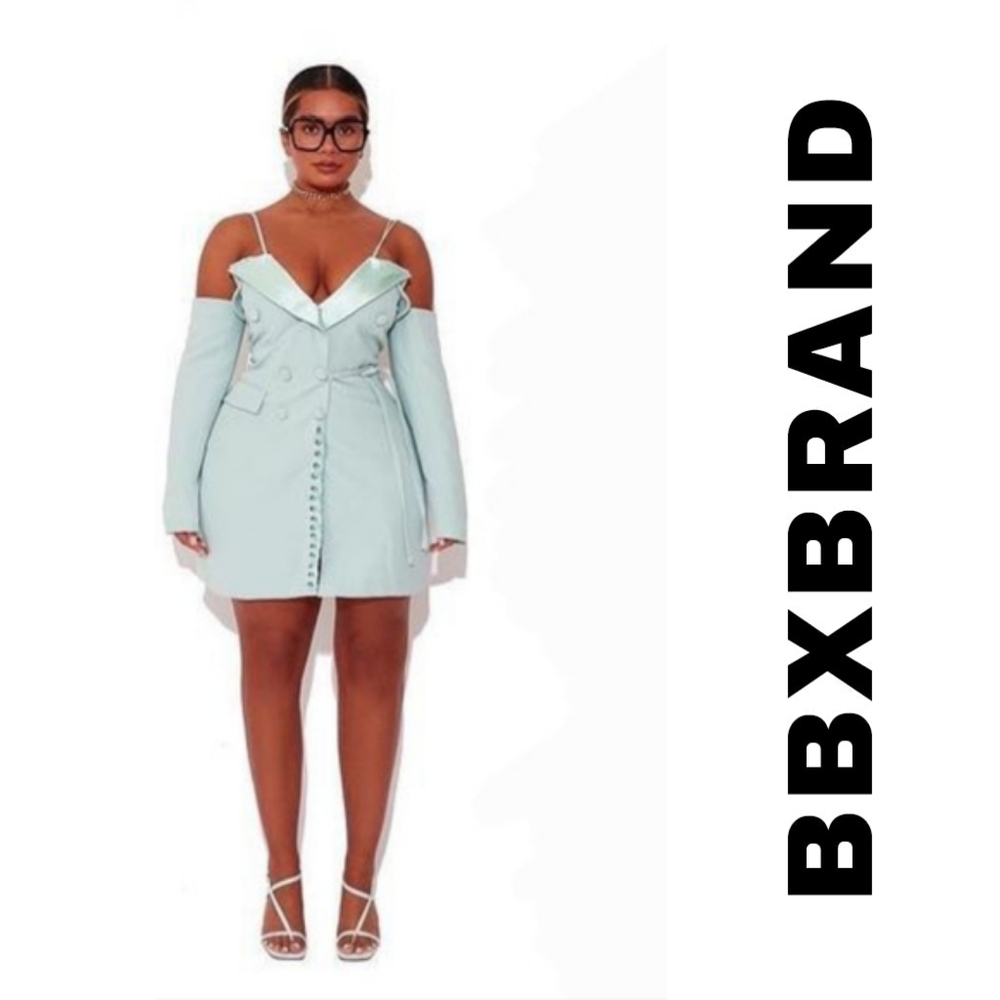 BBXBRAND Frosty Mint Blazer Dress